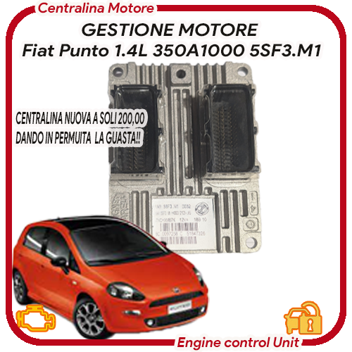 ECU and Engine & Starting Issues for Fiat Punto 1.4L 350A1000 5SF3.M1